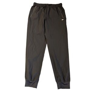 EZRUN Men's L Athletic Joggers Black Track Pants Slim Fit Tech Athleisure Sporty